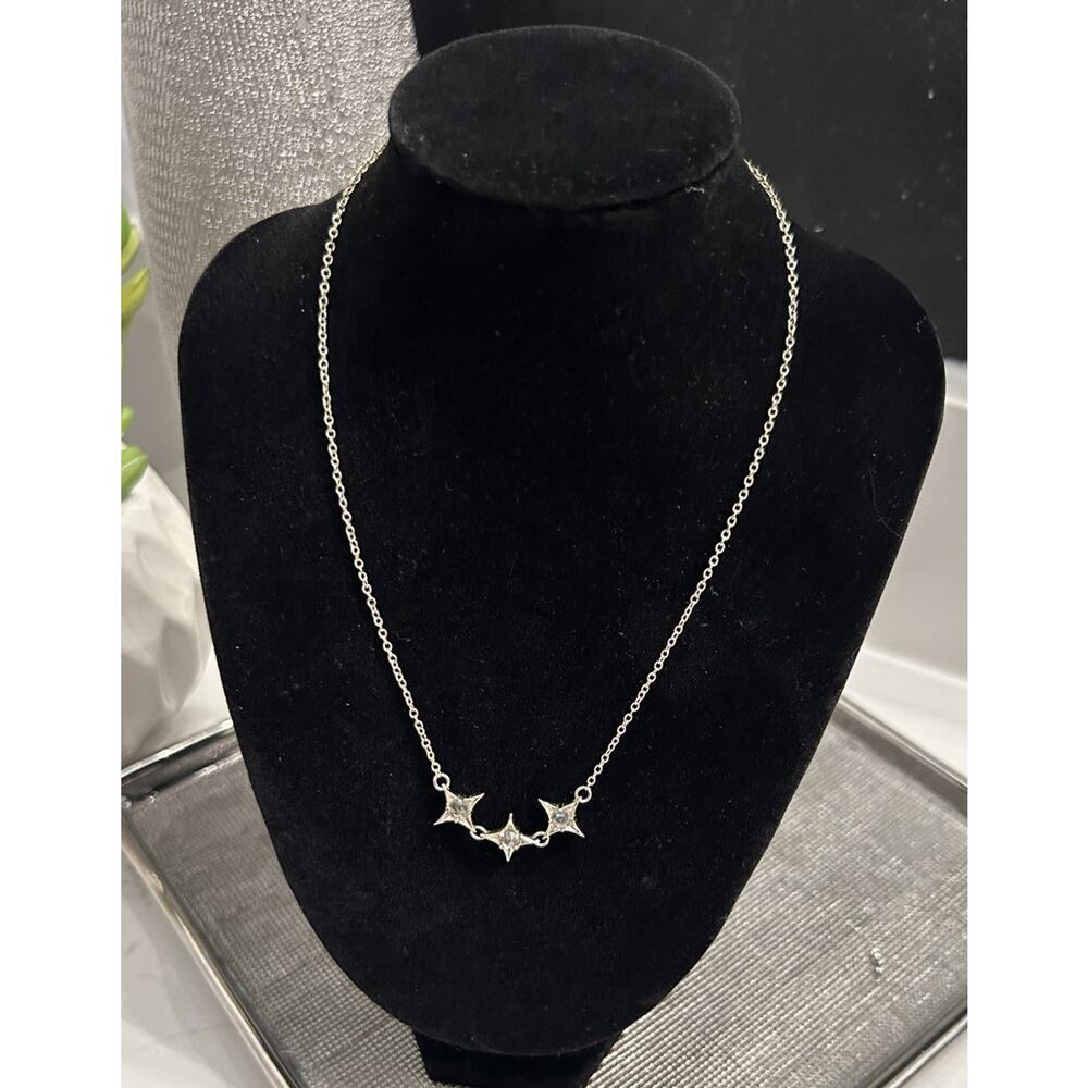 Kendra Scott Shay Triple Starburst Necklace Gold tone Starstruck with Pouch